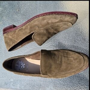 Vince Camuto Cretinian Women Shoes Green 8.M Suede Casual Slip On Loafer